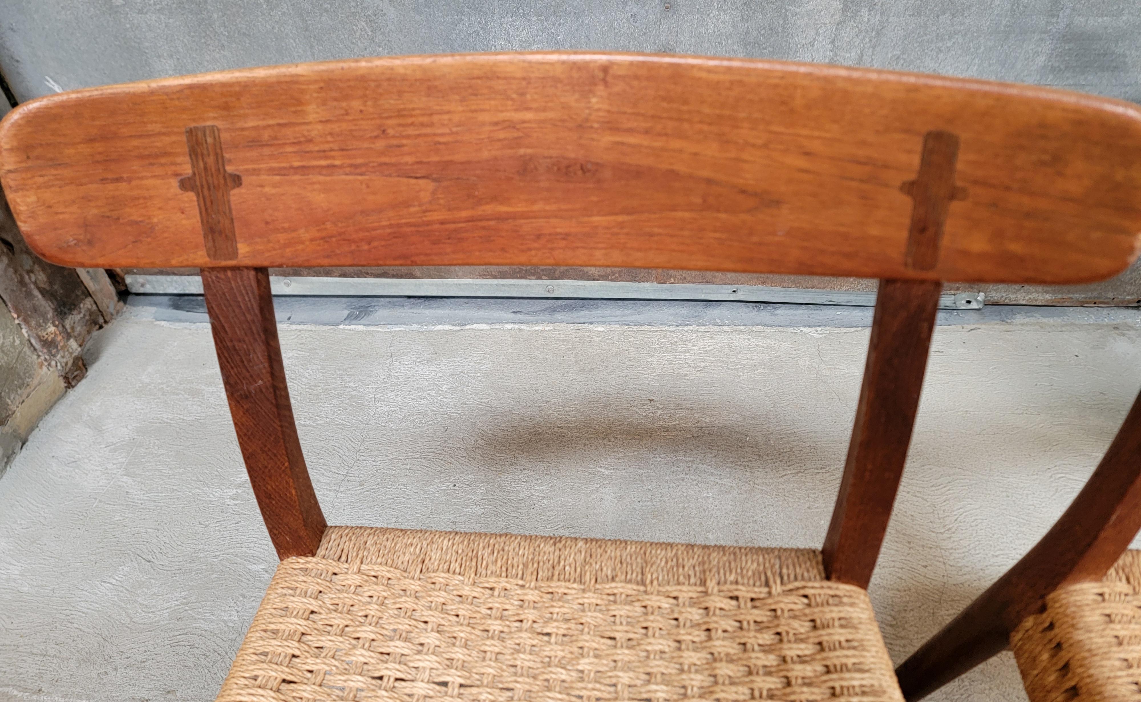 Hans J. Wegner CH-23 Teak Dining Chairs A Pair 1