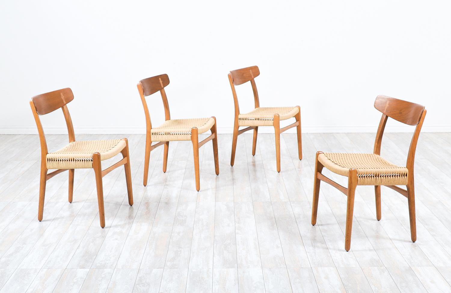 Mid-Century Modern Hans J. Wegner CH-23 Teak & Oak Dining Chairs for Carl Hansen & Søn