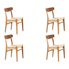 Hans J. Wegner CH-23 Teak & Oak Dining Chairs for Carl Hansen & Søn