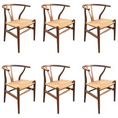 Hans J. Wegner CH-24 Wishbone Chairs, Set of Six
