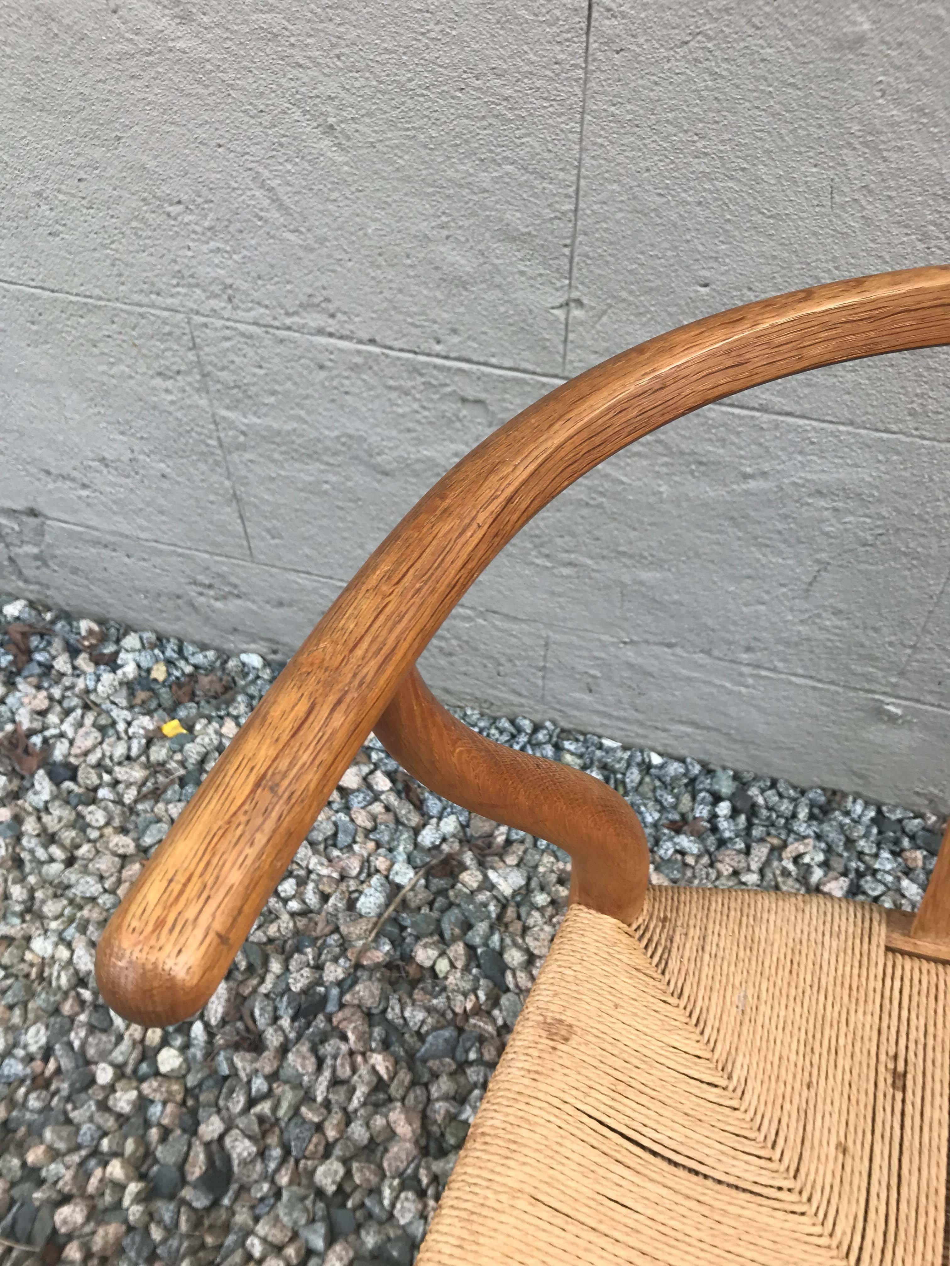 Hans J. Wegner CH-24 Wishbone Chairs, Set of Six In Good Condition In Vancouver, BC