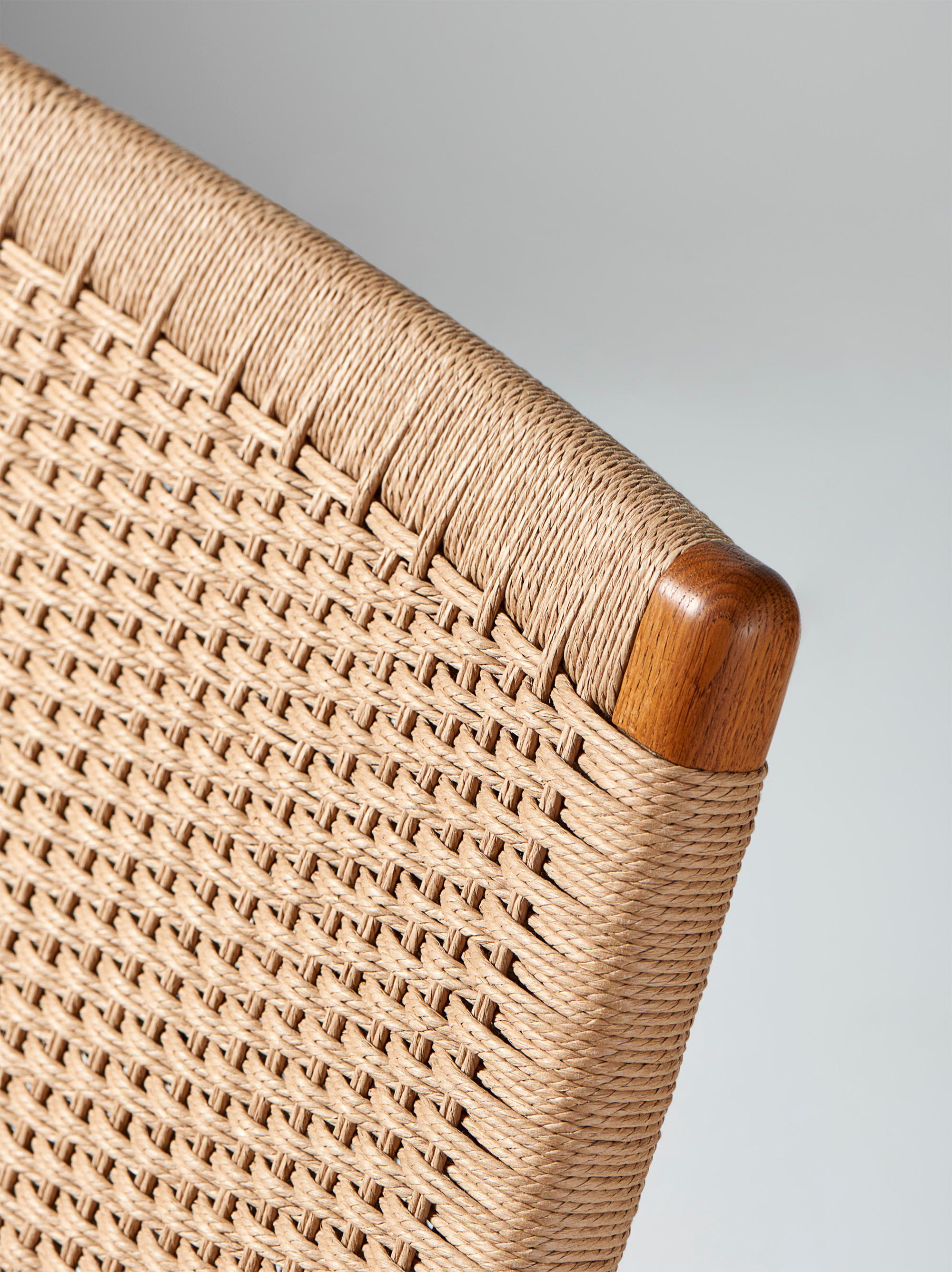 Danish Hans J. Wegner CH-25 Oak Lounge Chair, 1950 For Sale
