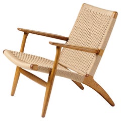 Hans J. Wegner CH-25 Loungesessel aus Eichenholz, 1950