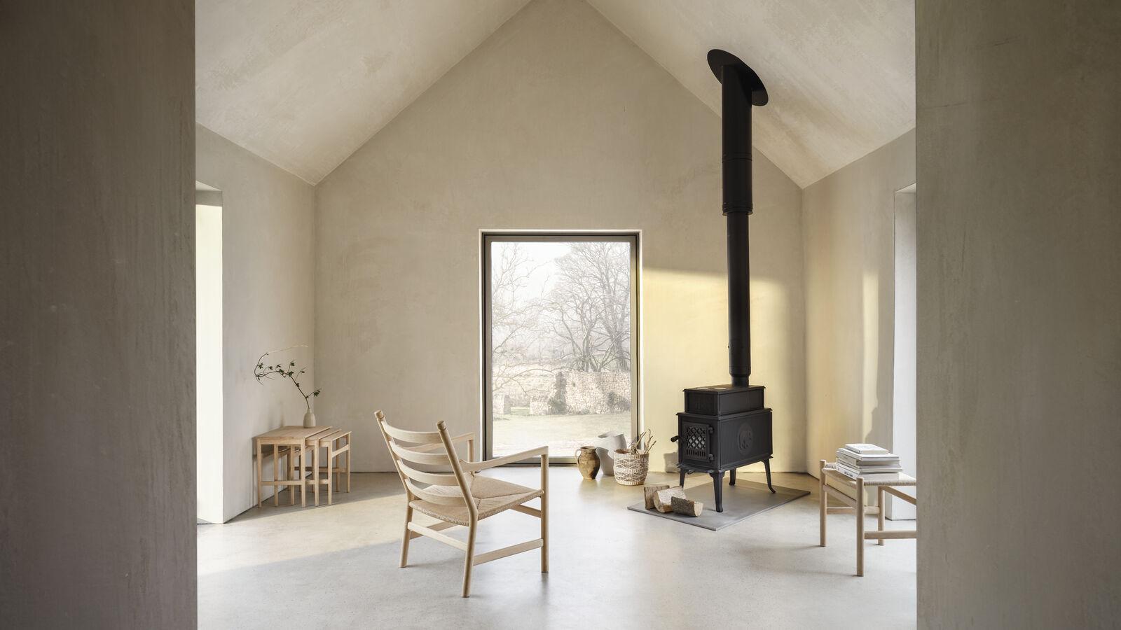 Danish Hans J. Wegner CH004 Nesting Tables Oak Soap for Carl Hansen For Sale