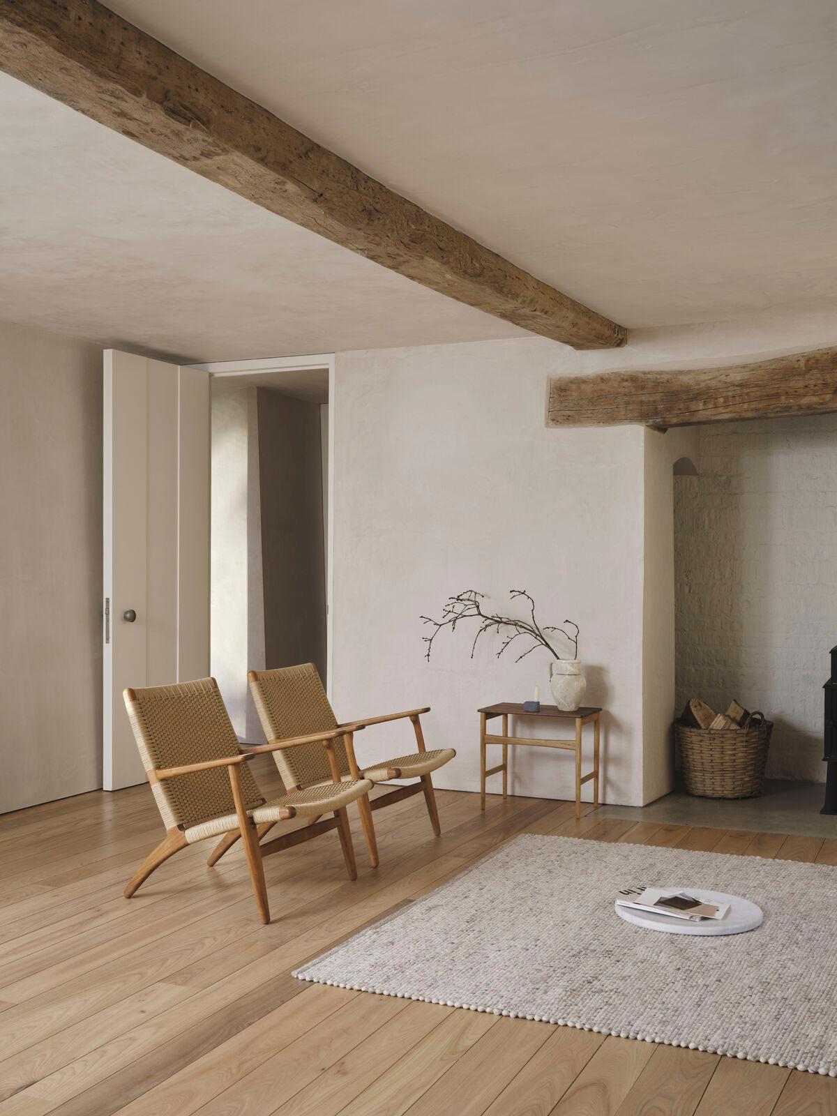 Danish Hans J. Wegner CH004 Nesting Tables Walnut/Oak Oil for Carl Hansen For Sale