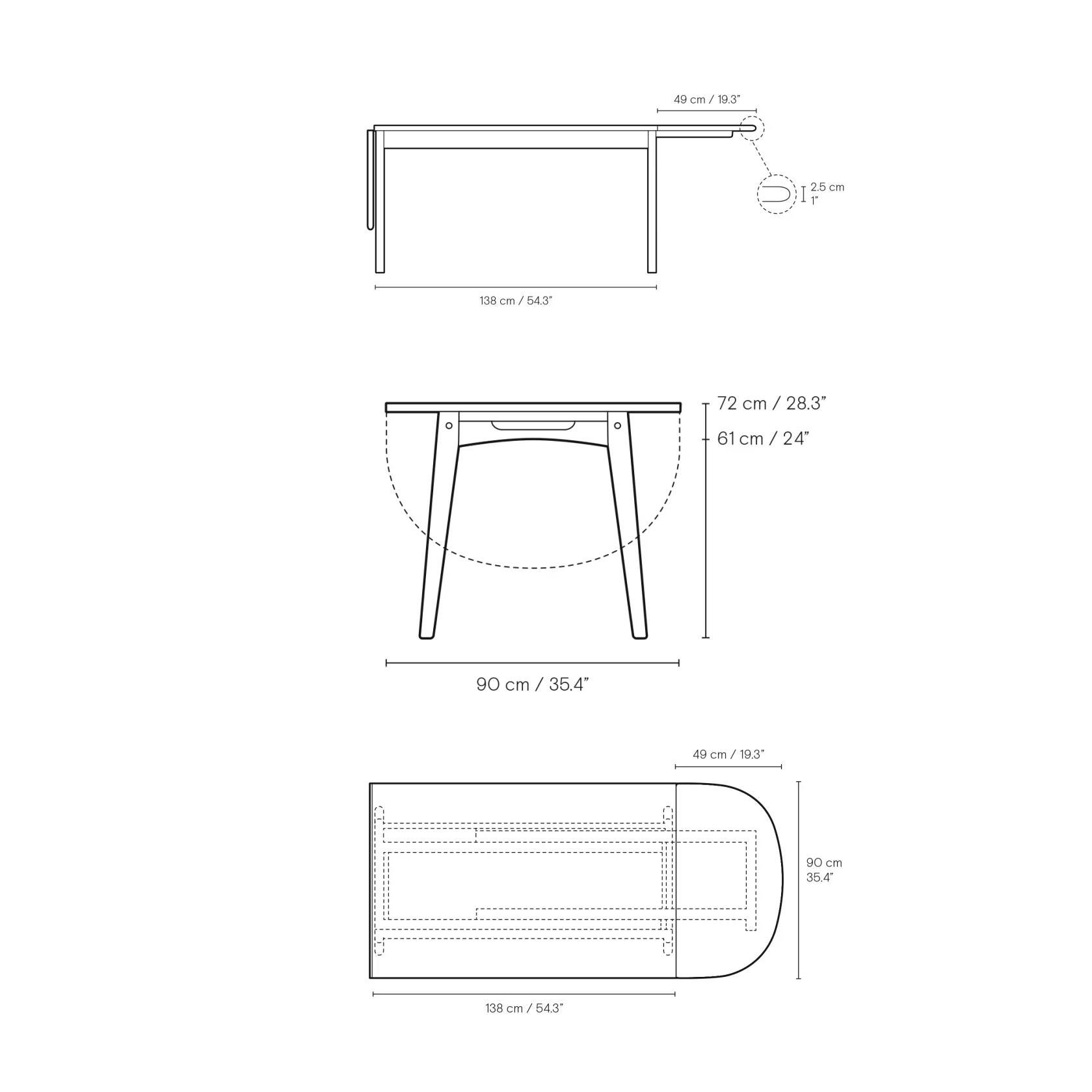 Tavolo da pranzo Hans J. Wegner 'CH006' in Oak Oil per Carl Hansen & Son in vendita 9