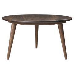 Table basse Hans J. Wegner CH008 Ø78 cm x H44 cm Noyer laqué pour Carl Hansen