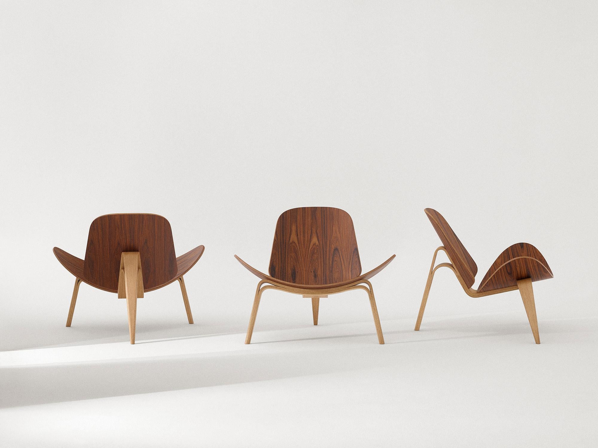 Danish Hans J. Wegner 'CH07 Shell' 60th Anniversary Lounge Chair for Carl Hansen & Son For Sale
