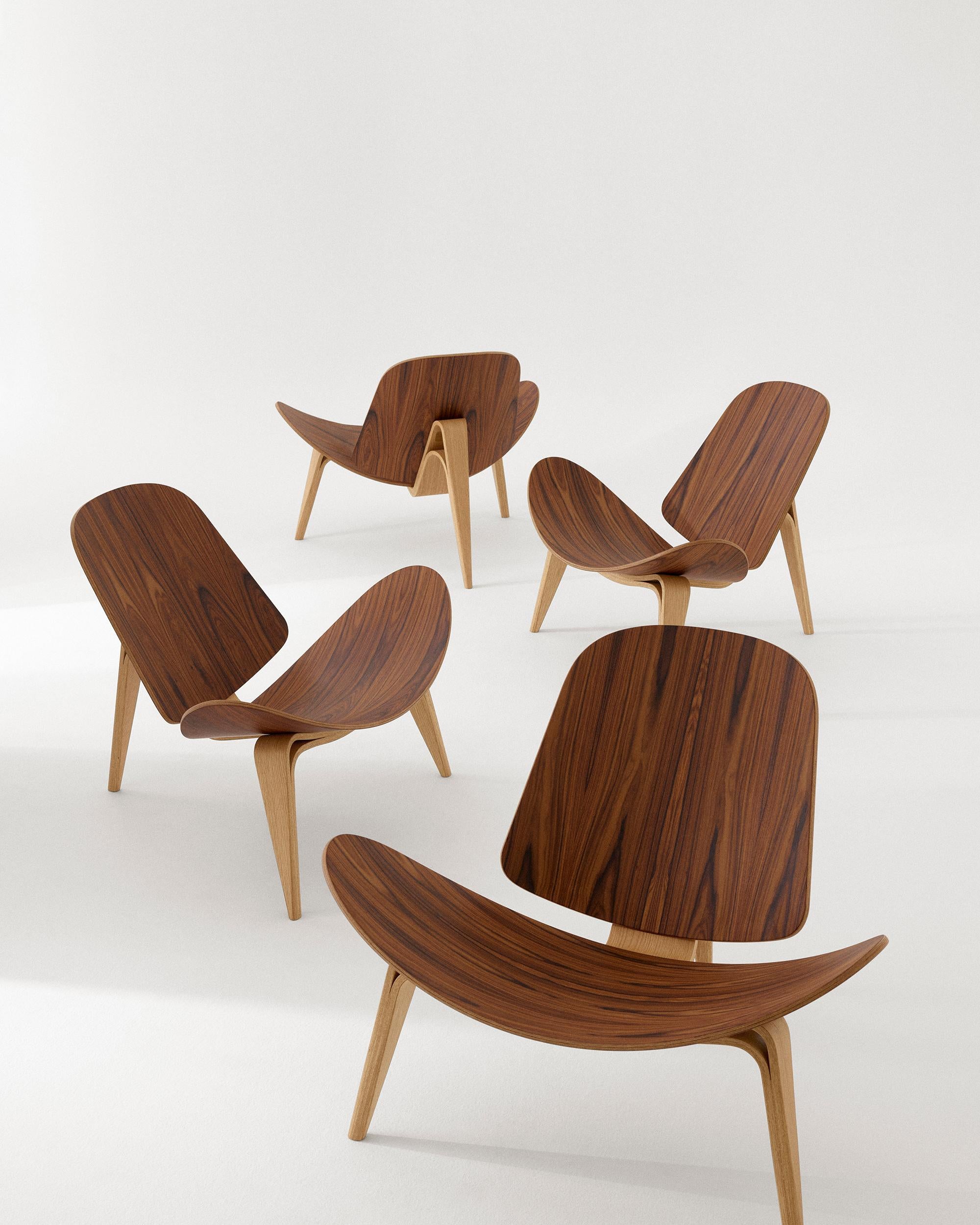 Oiled Hans J. Wegner 'CH07 Shell' 60th Anniversary Lounge Chair for Carl Hansen & Son For Sale