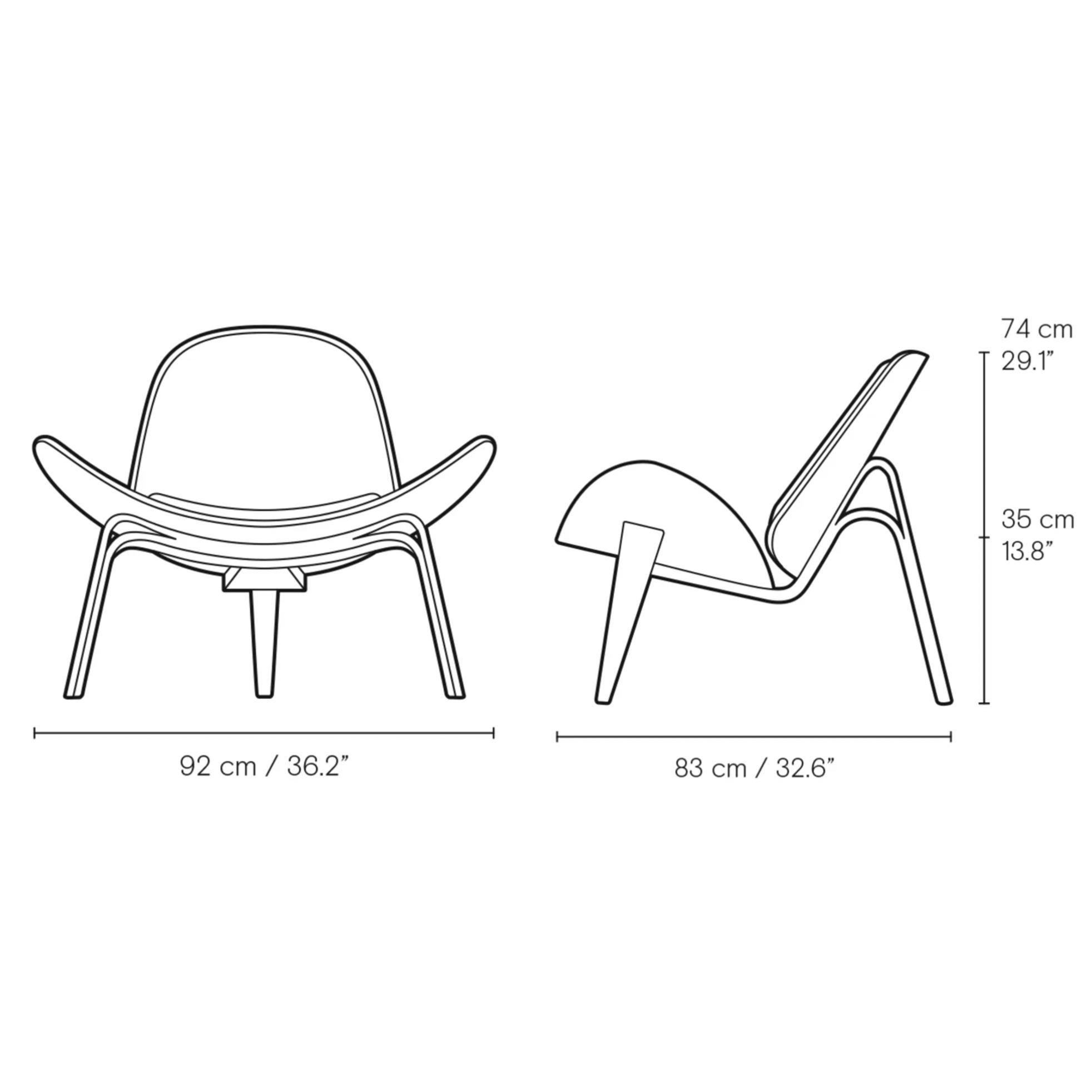 Hans J. Wegner chaise longue CH07 Shell, 60e anniversaire, tapissée de cuir en vente 6