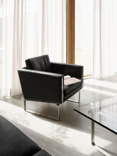 Hans J Wegner 'CH101' Lounge Chair in Thor Leather for Carl Hansen & Son