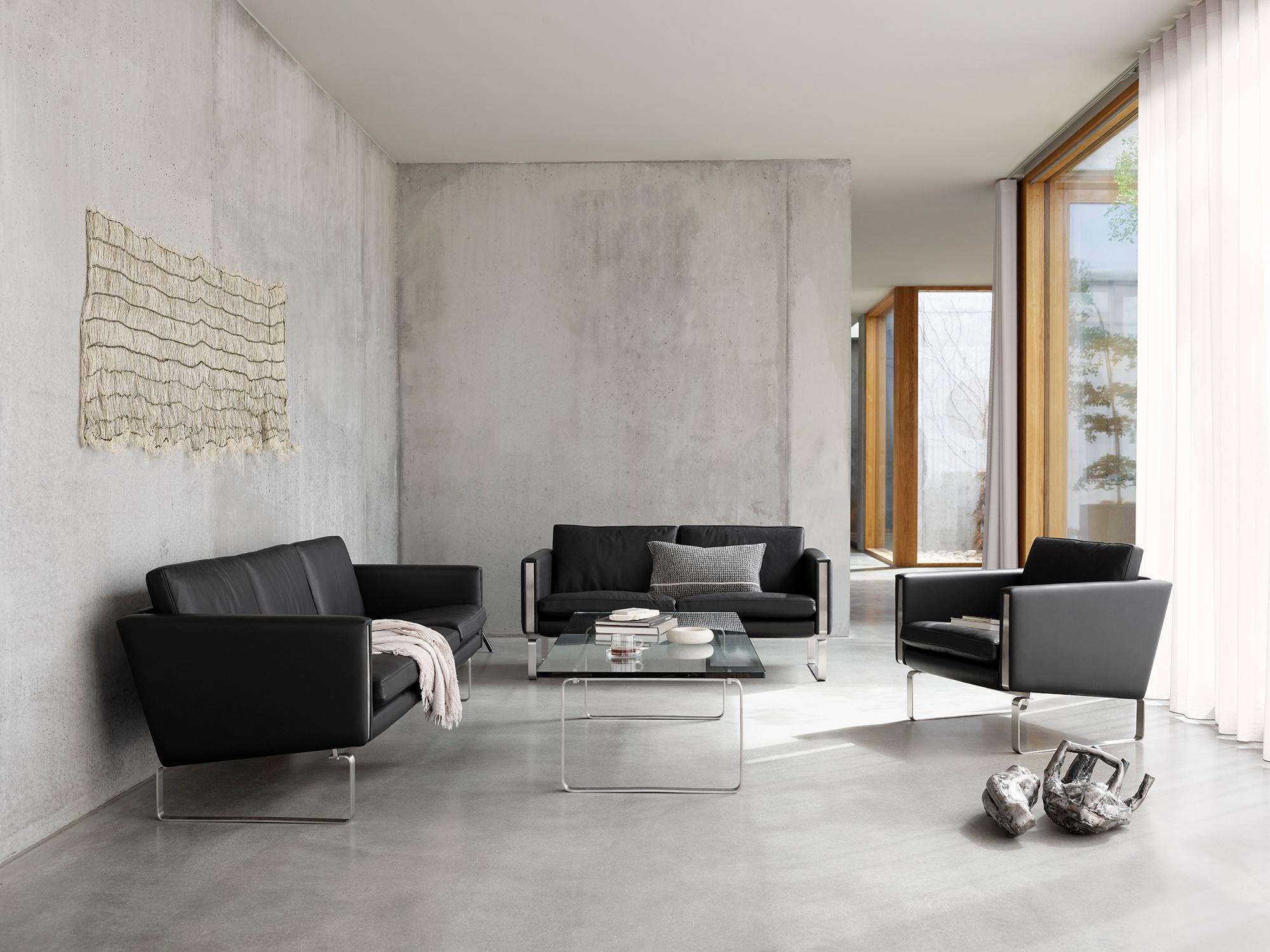 Hans J Wegner 'CH101' Loungesessel aus Thor-Leder für Carl Hansen & Sohn (Moderne der Mitte des Jahrhunderts) im Angebot