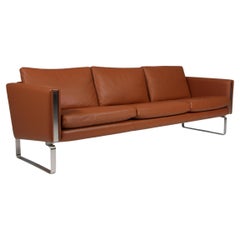 Hans J. Wegner CH103, Three Seat Leather Sofa