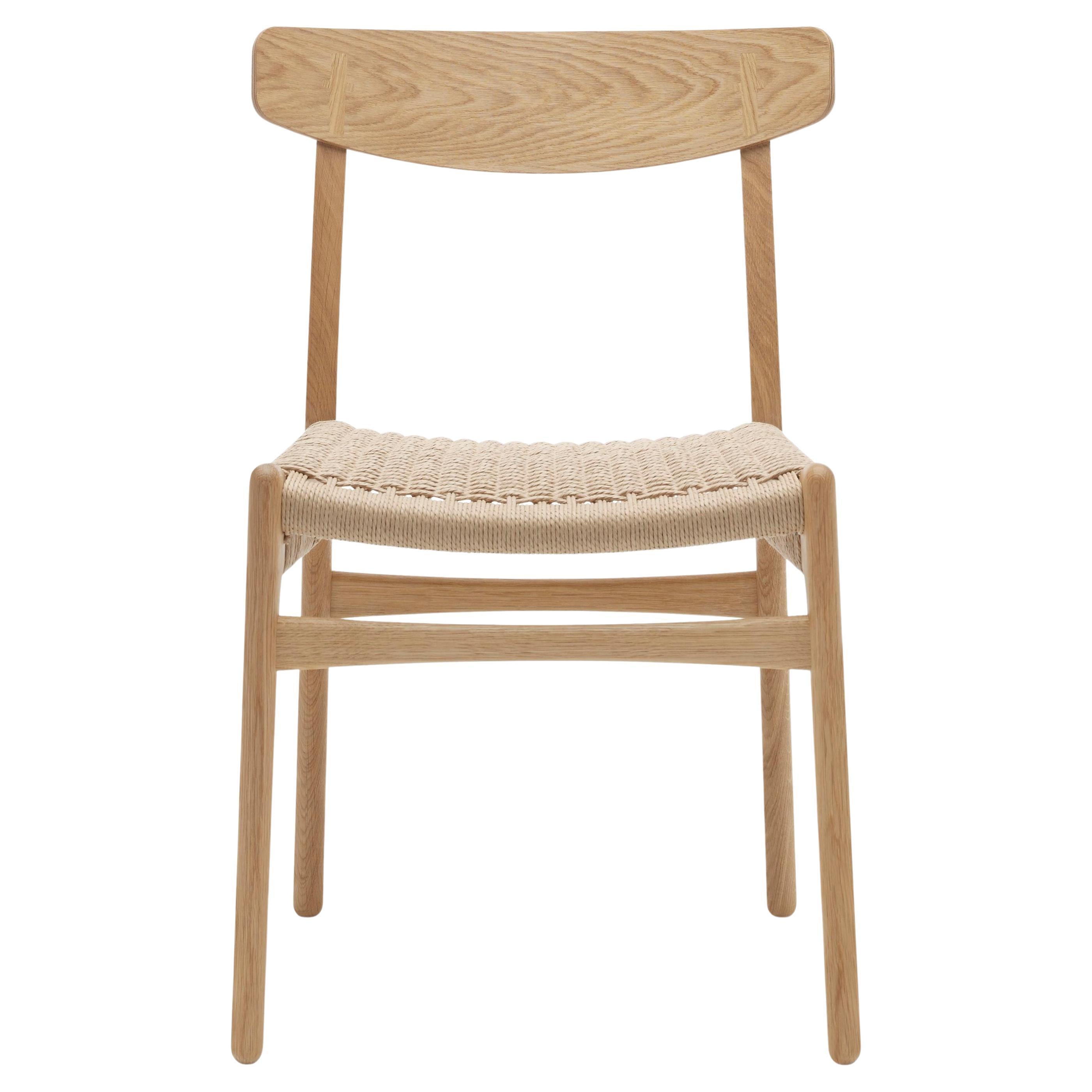 Hans J. Wegner CH23 Stuhl Oak Oil Natural Paper Cord für Carl Hansen