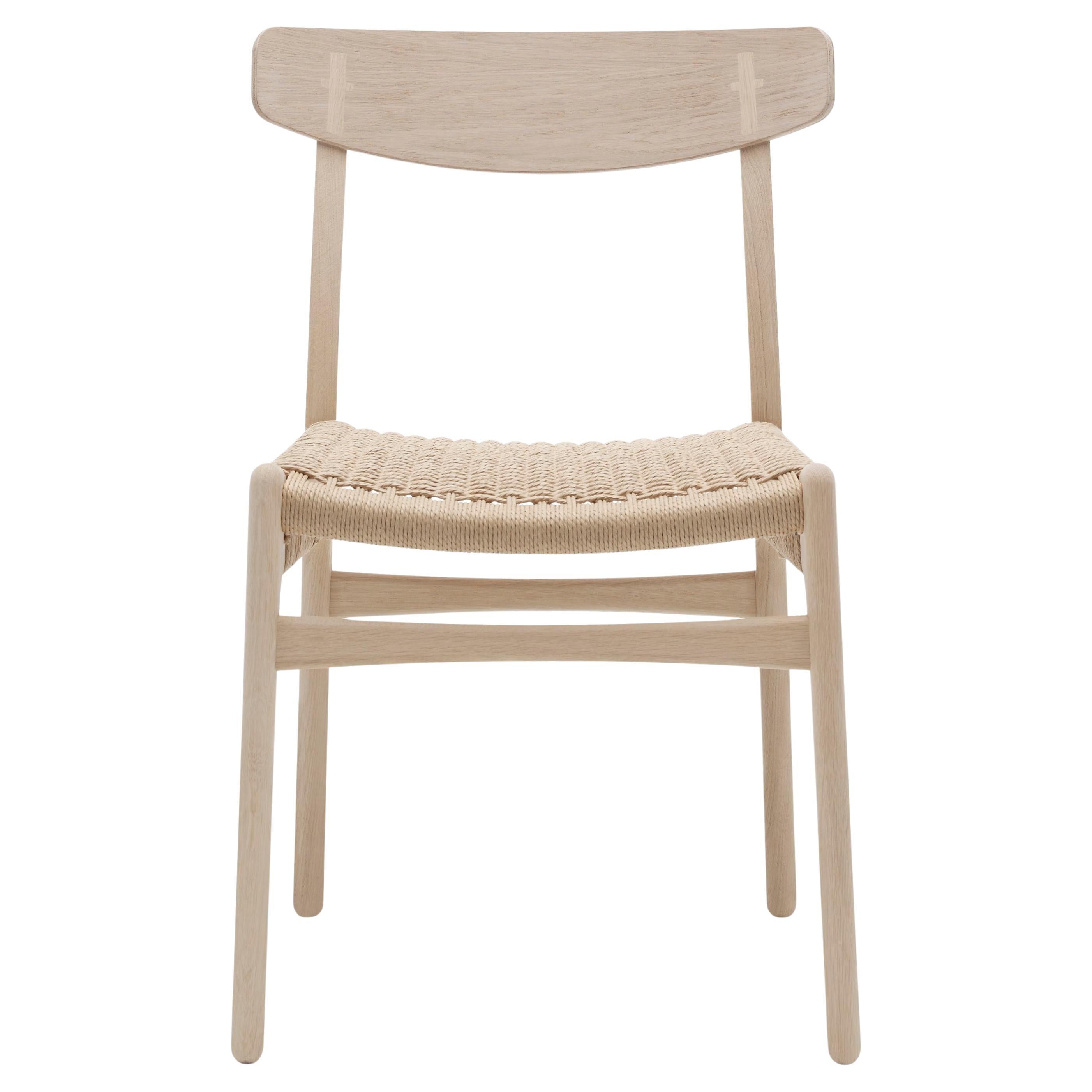 Hans J. Wegner CH23 Chair Oak Soap Natural Paper Cord für Carl Hansen