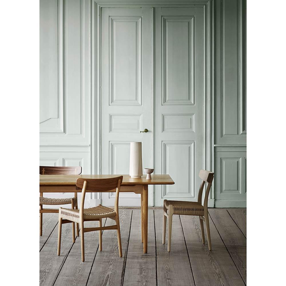 Hans J. Wegner CH23 Stuhl Eiche Weiß Öl Naturpapier Corde für Carl Hansen (Geölt) im Angebot