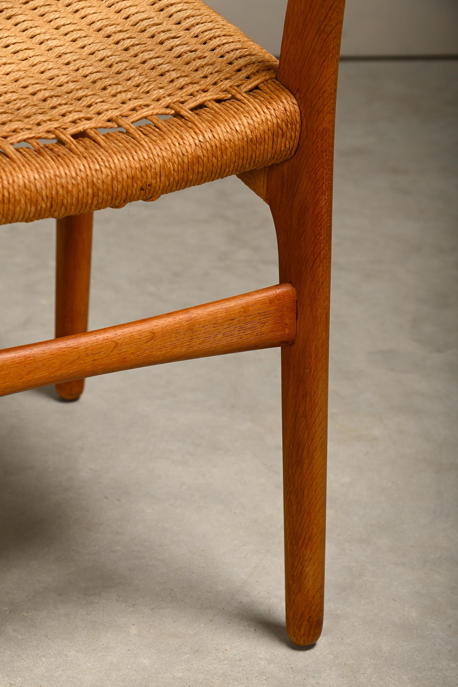 Hans J. Wegner CH23 Dining Chairs oak, teak and papercord for Carl Hansen & Søn For Sale 7