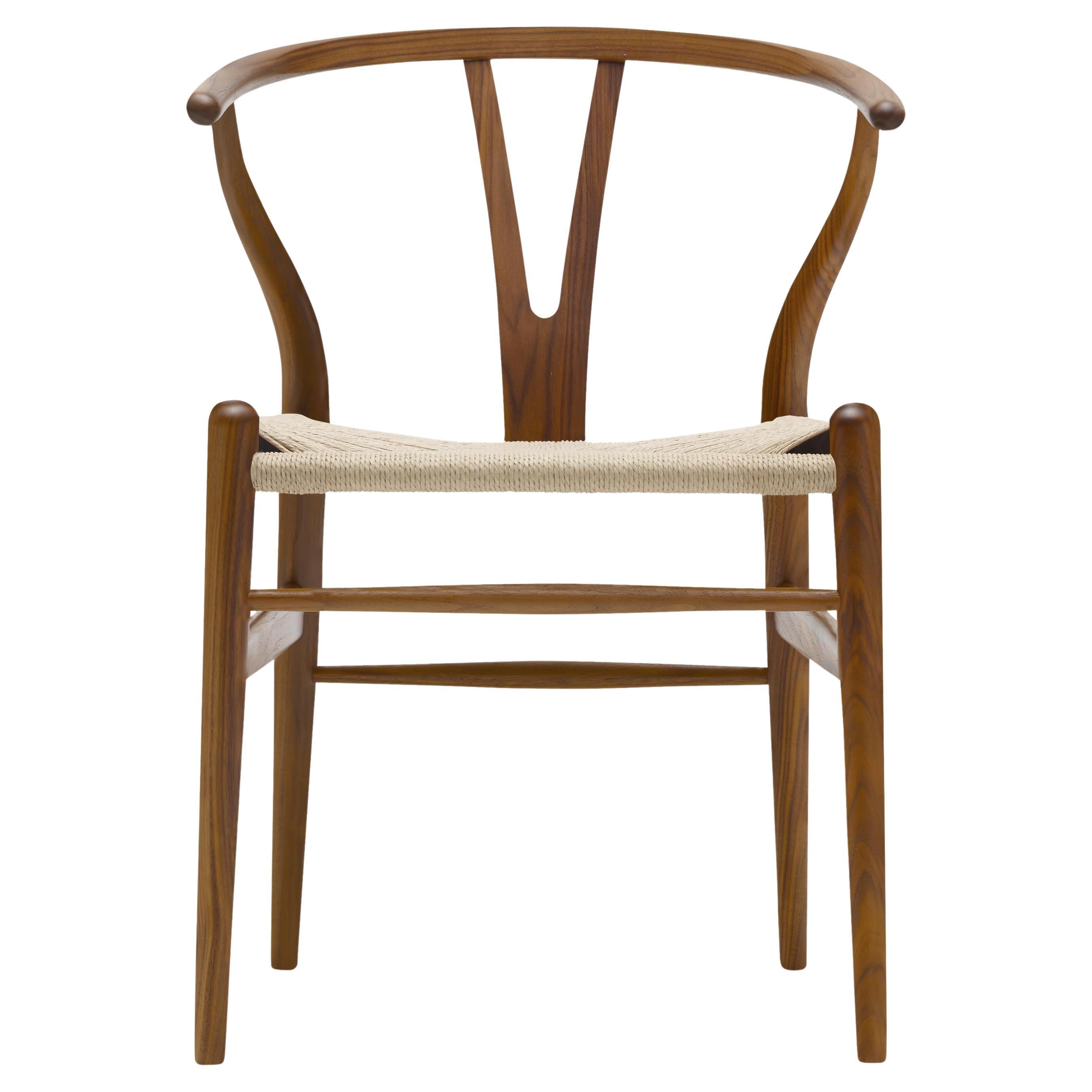 Hans J. Wegner CH24 Stuhl Nussbaum Lack Natur Papercord für Carl Hansen