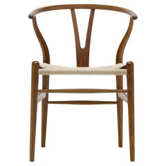 Hans J. Wegner CH24 Chair Walnut Lacquer Natural Papercord for Carl Hansen