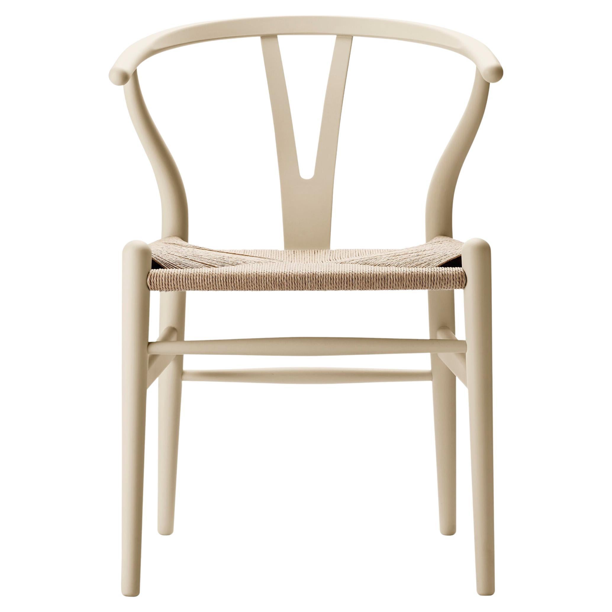 Hans J Wegner CH24 Wishbone Chair Beech Barley Natural Papercord pour Carl Hansen