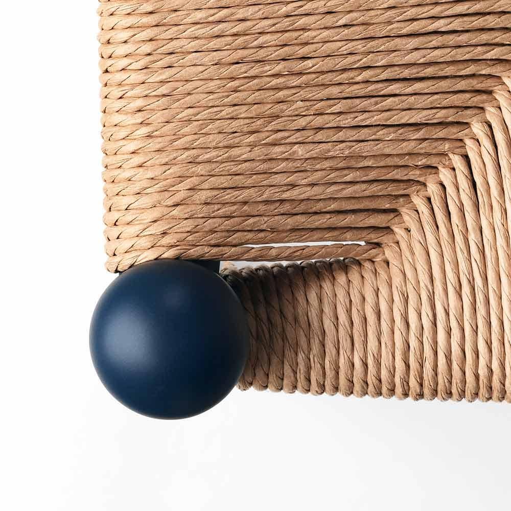 Hans J. Wegner CH24 Wishbone Chair Buche Blau Natural Papercord für Carl Hansen (Dänisch) im Angebot