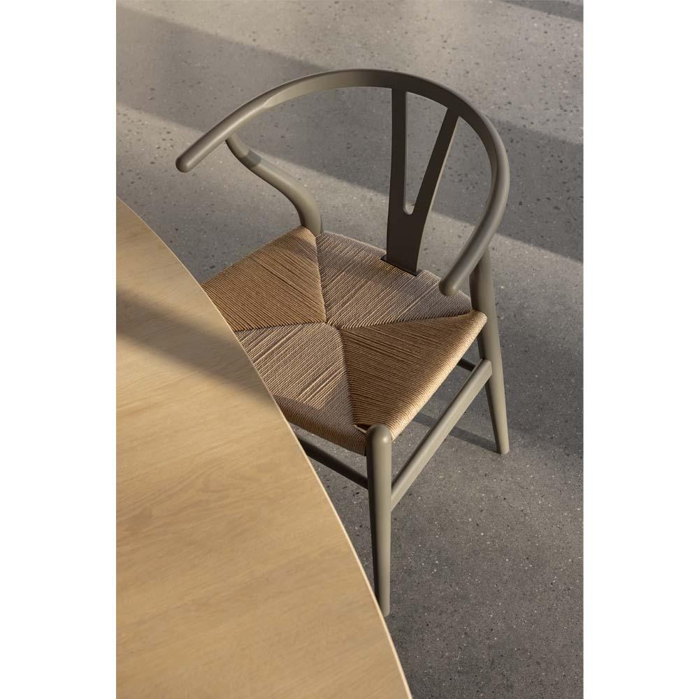 Hans J. Wegner CH24 Wishbone Chair Beech Clay Natural Papercord für Carl Hansen (Dänisch) im Angebot