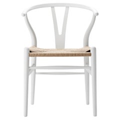Hans J. Wegner CH24 Wishbone Chair Beech White Natural Papercord for Carl Hansen