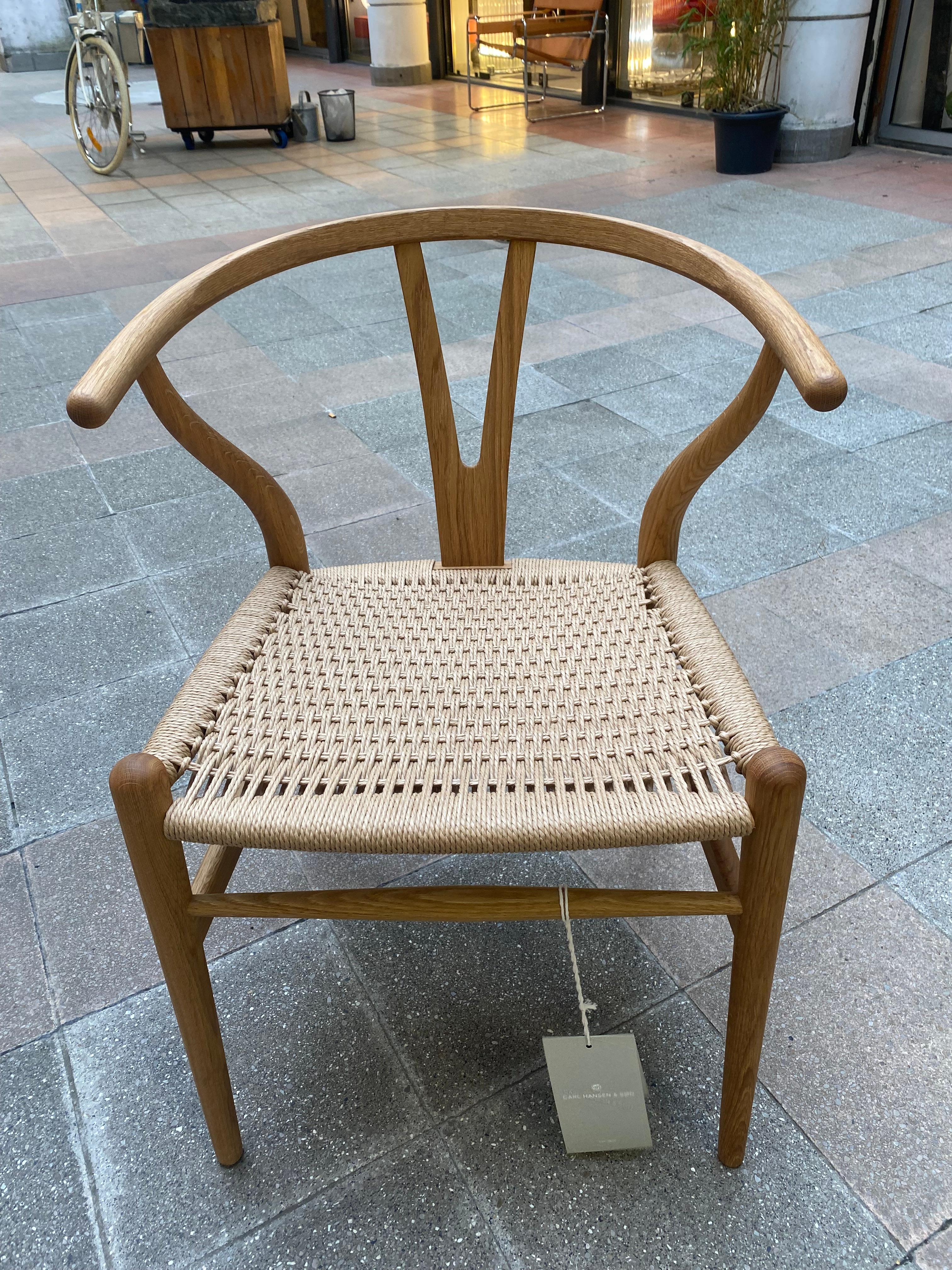 Contemporary Hans J. Wegner CH24 Wishbone Chair. 