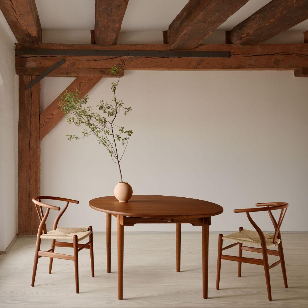 Contemporary Hans J. Wegner 'CH24 Wishbone' Chair in Mahogany and Oil for Carl Hansen & Son For Sale