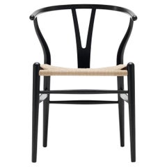 Hans J. Wegner ''CH24 Wishbone'' Chair in Oak & Black Paint for Carl Hansen & Son
