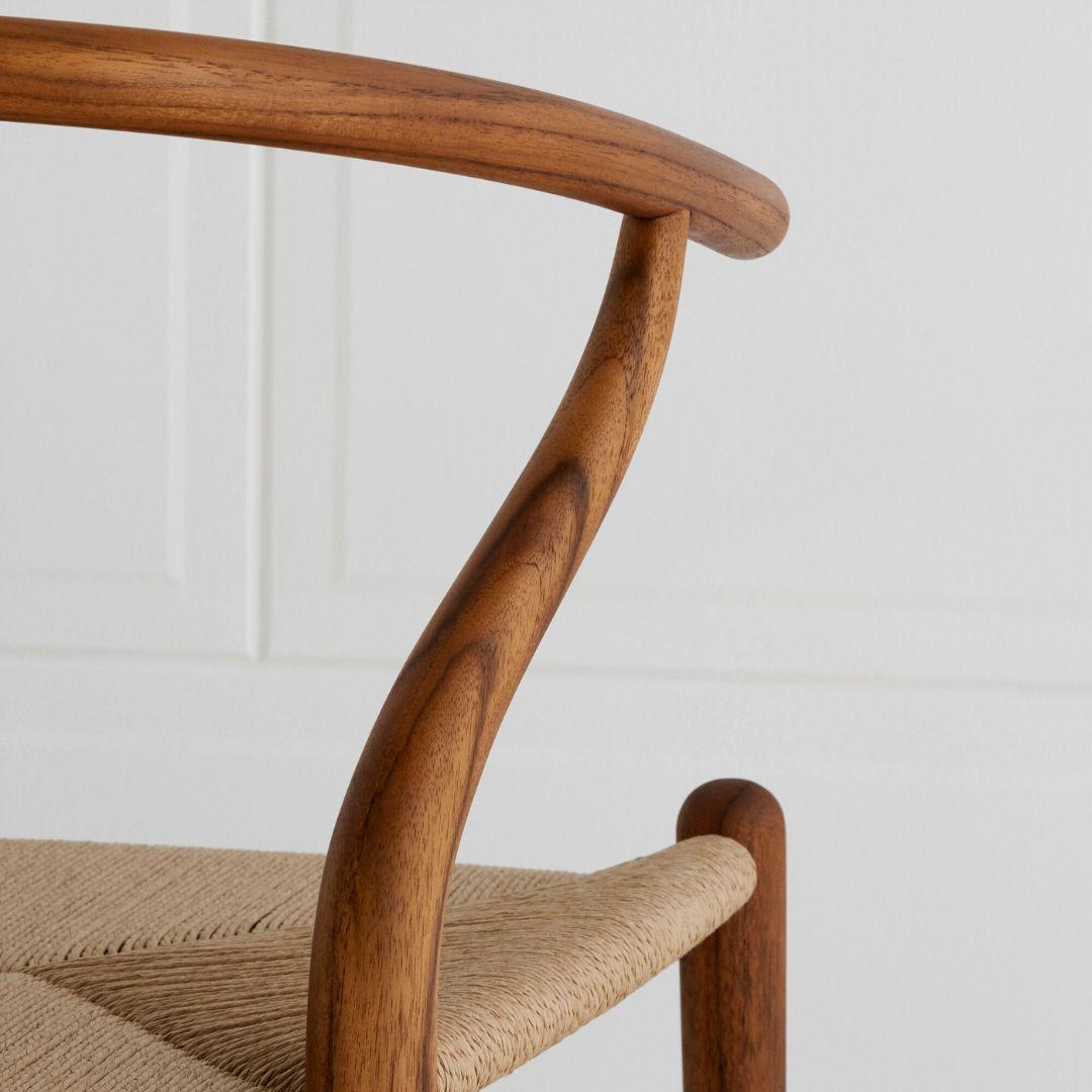 Hand-Woven Hans J. Wegner 'CH24 Wishbone' Chair in Teak and Oil for Carl Hansen & Son For Sale