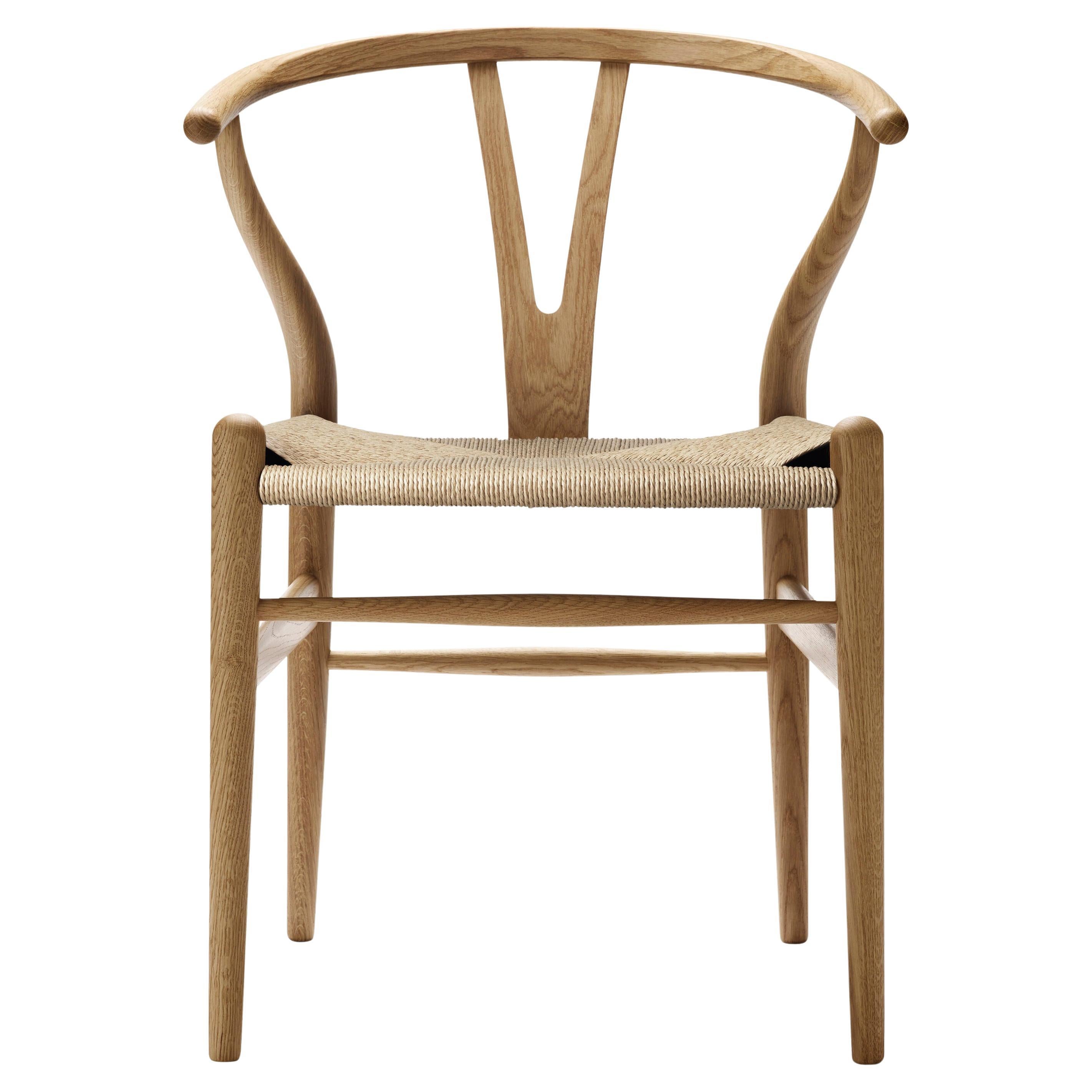 Hans J. Wegner CH24 Wishbone Chair Oak Oil Natural Papercord für Carl Hansen