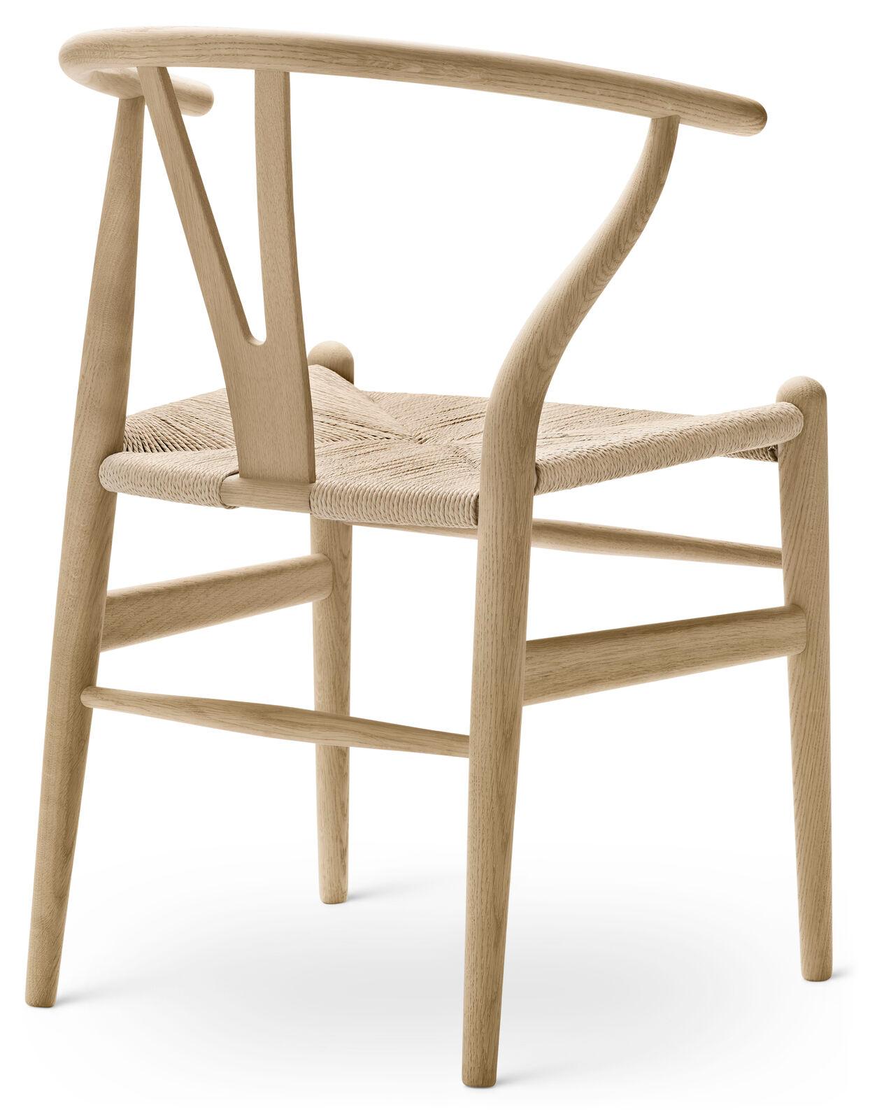 Hans J. Wegner CH24 Wishbone Chair Oak Soap Natural Papercord für Carl Hansen (Moderne der Mitte des Jahrhunderts) im Angebot