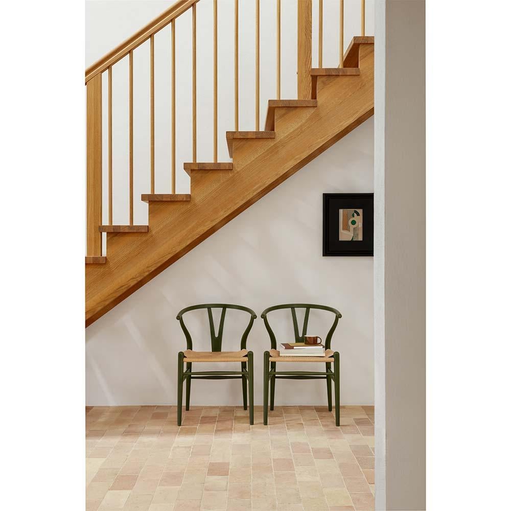 Hans J. Wegner CH24 Wishbone Chair Seegras Natural Papercord für Carl Hansen (21. Jahrhundert und zeitgenössisch) im Angebot