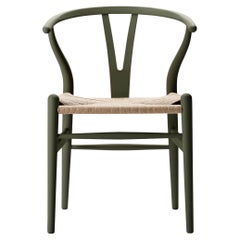 Hans J. Wegner CH24 Wishbone Chair Seaweed Natural Papercord for Carl Hansen