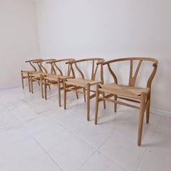 Hans J. Wegner CH24 Wishbone Chairs by Carl Hansen & Søn, Denmark, Set of 5