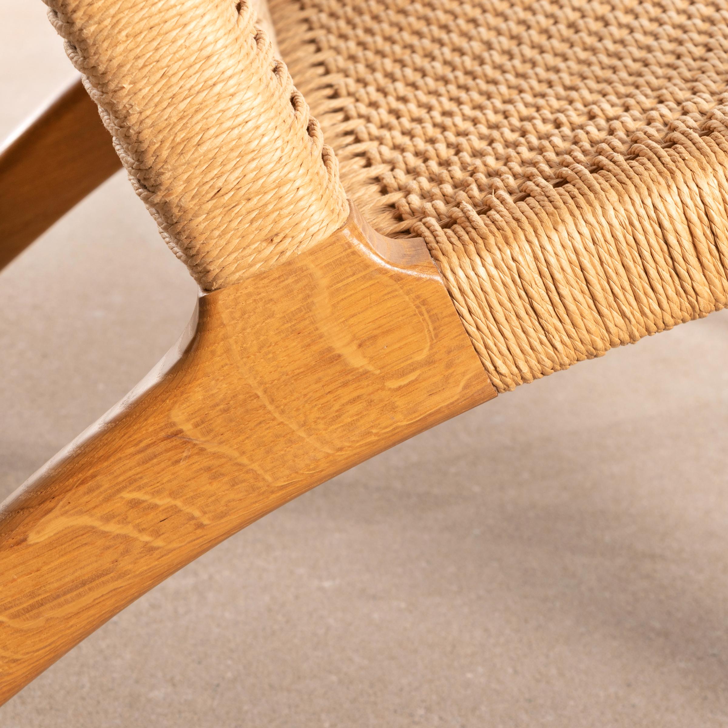 Hans J. Wegner CH25 Lounge Chair in Oak and Naturel Cord for Carl Hansen & Søn 9