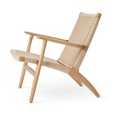 Hans J. Wegner CH25 Lounge Chair Oak Oil Natural Papercord for Carl Hansen