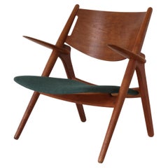 Retro Hans J. Wegner "CH28" Lounge Chair in Patinated Oak, Carl Hansen & Sons, 1950s