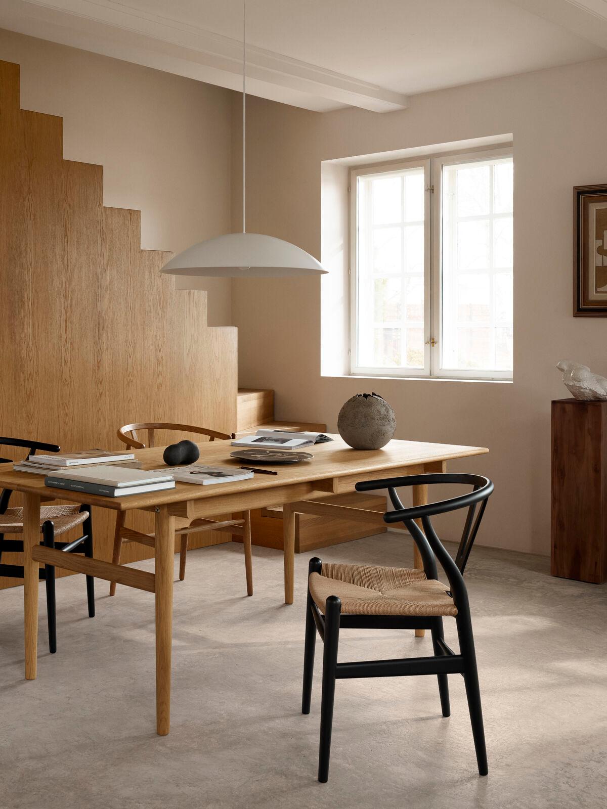 Mid-Century Modern Hans J. Wegner CH327 Table de salle à manger 190 x 95 cm Oak Oak Oil pour Hansen en vente