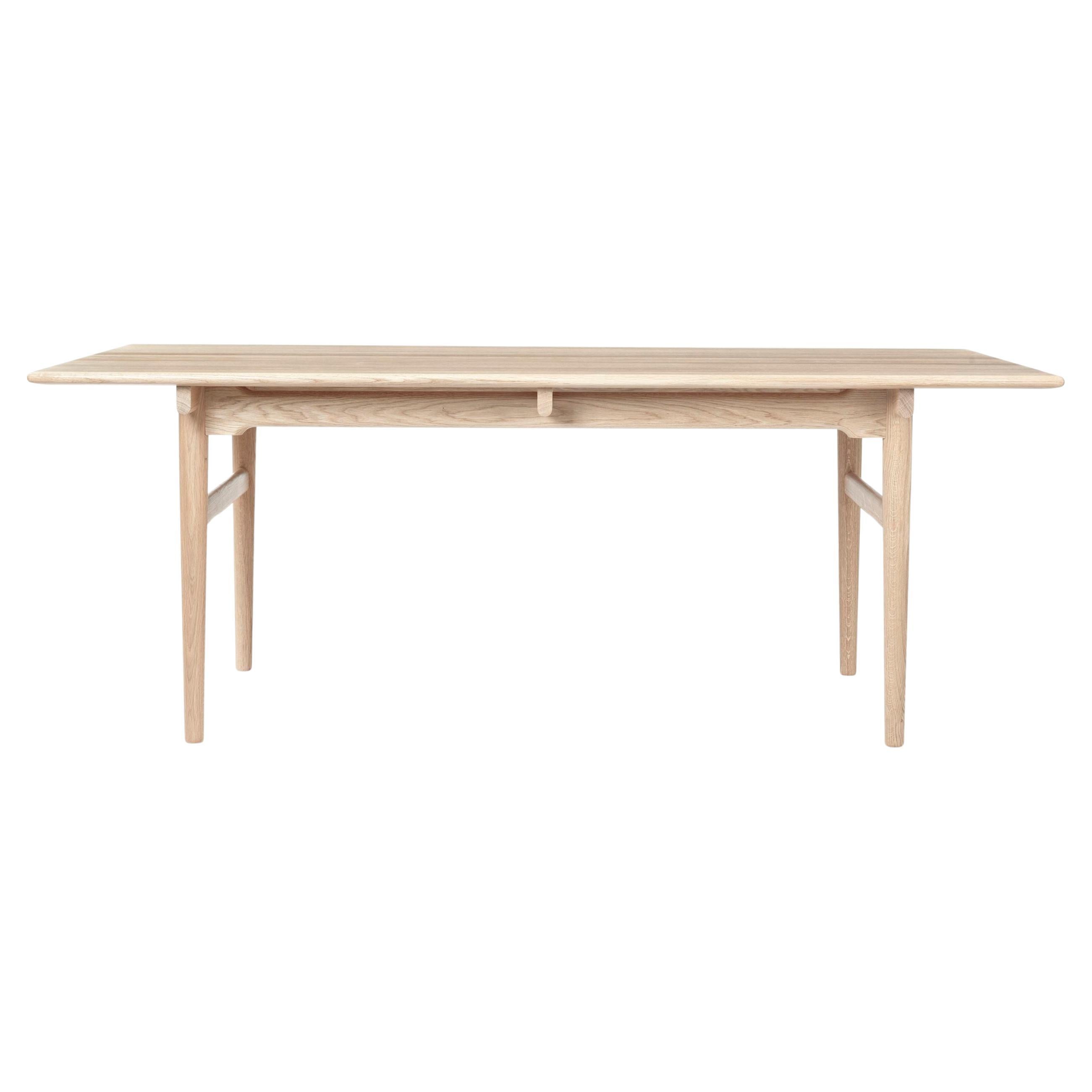 Hans J. Wegner CH327 Table de salle à manger 190 x 95 cm Chêne Blanc Huile pour Hansen