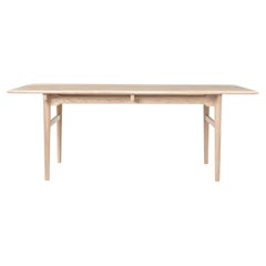 Hans J. Wegner CH327 Dining Table 190 x 95 cm Oak White Oil for Carl Hansen