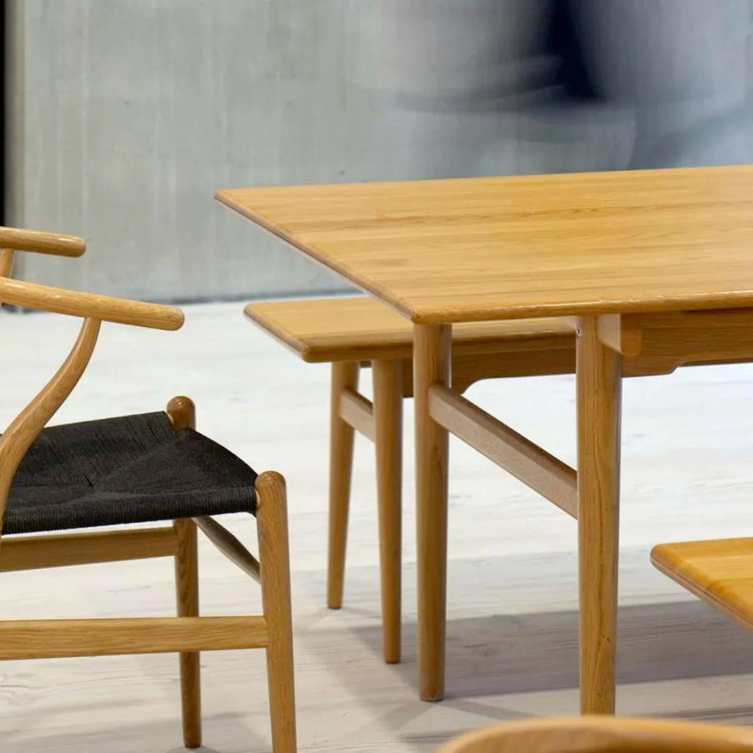 Wood Hans J. Wegner 'CH327' Dining Table in Beech and Soap for Carl Hansen & Son For Sale