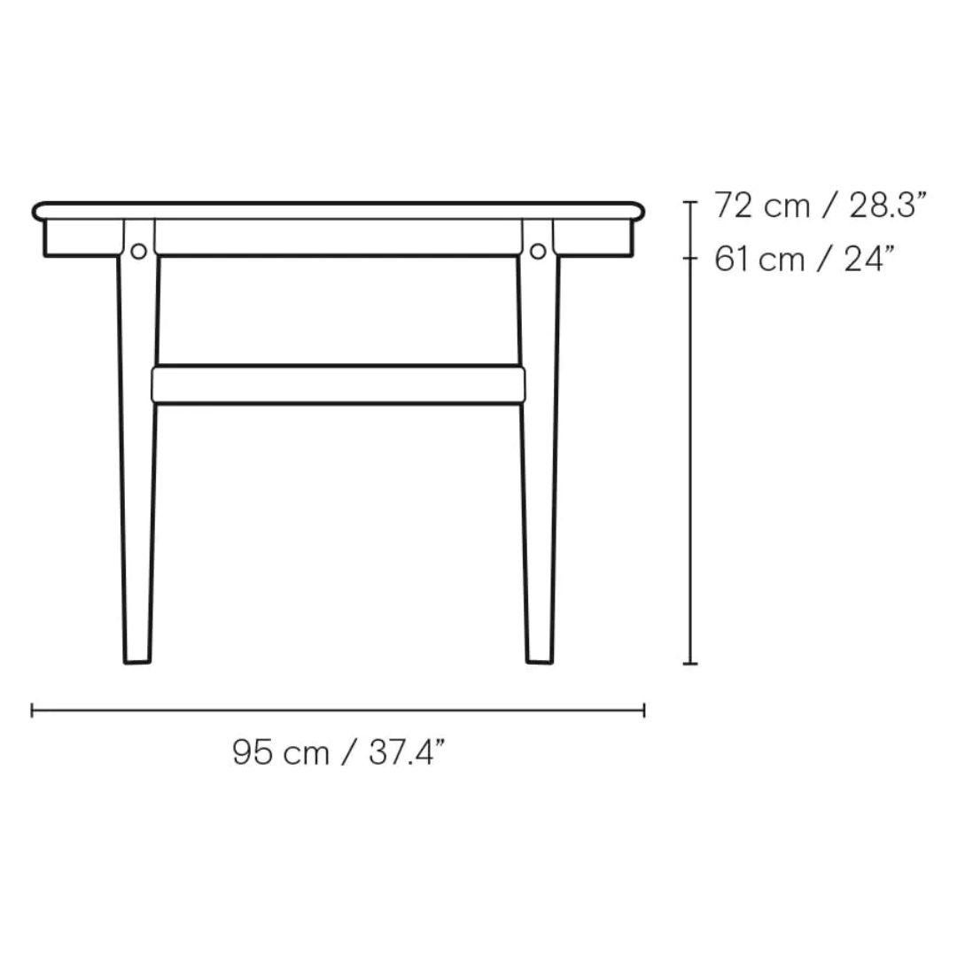 Hans J. Wegner 'CH327' Dining Table in Oak and Oil for Carl Hansen & Son For Sale 6