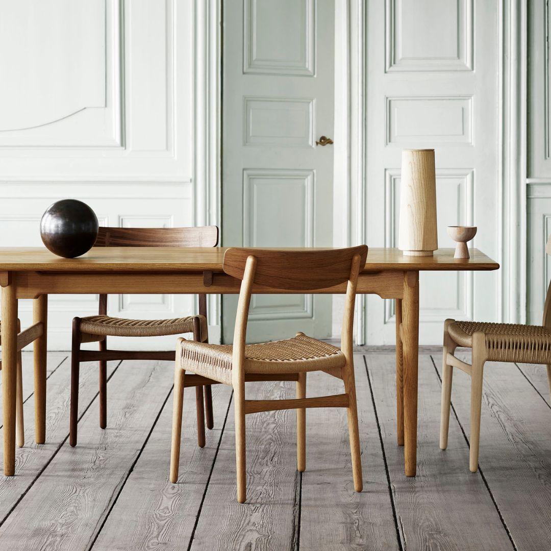 Mid-Century Modern Table de salle à manger « CH327 » en chêne et huile de Hans J. Wegner pour Carl Hansen & Son en vente