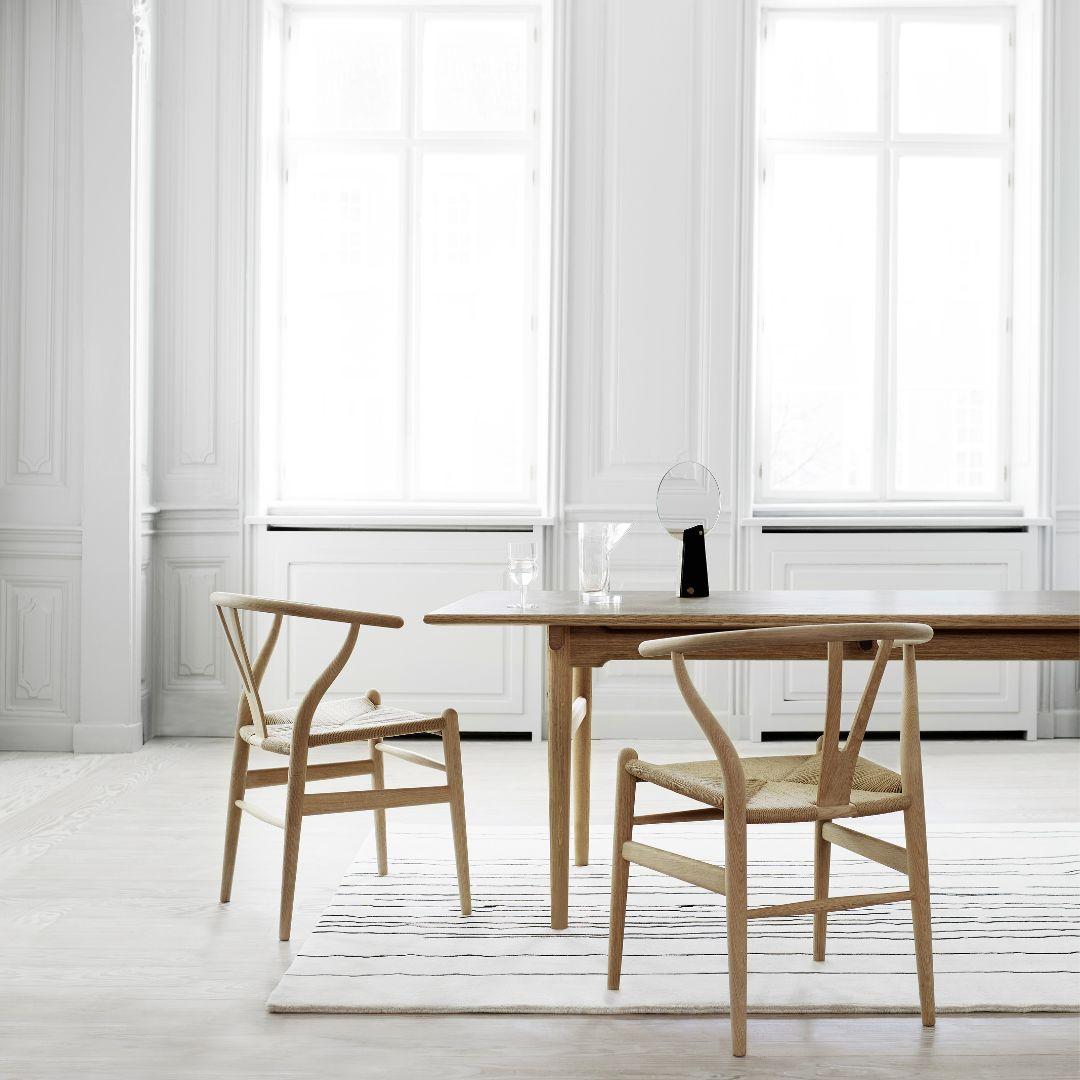 Table de salle à manger CH327 en chêne et huile blanche de Hans J. Wegner pour Carl Hansen & Son en vente 1