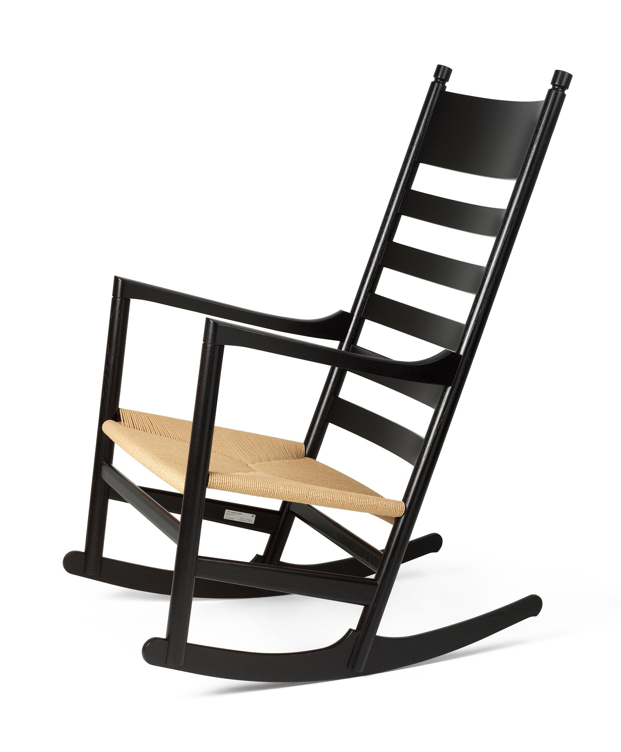 Mid-Century Modern Hans J. Wegner 'CH45' Rocking Chair for Carl Hansen & Son in Black For Sale