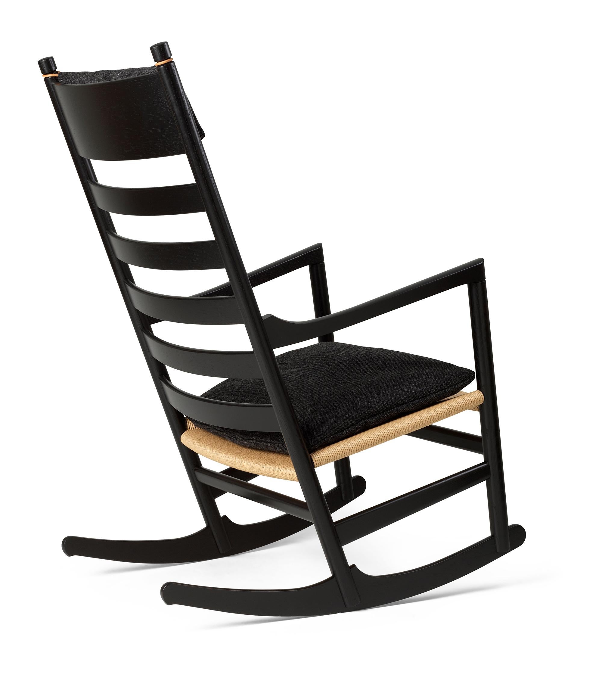 Hans J. Wegner 'CH45' Rocking Chair for Carl Hansen & Son in Black In New Condition For Sale In Glendale, CA