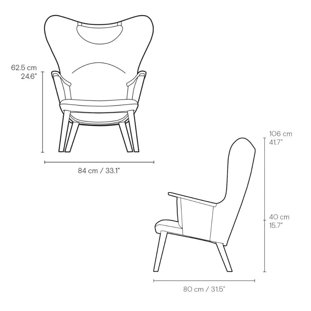 Hans J. Wegner 'CH78 Mama Bear' Chair in Oak for Carl Hansen

The story of Danish Modern begins in 1908 when Carl Hansen opened his first workshop. His firm commitment to beauty, comfort, refinement, and craftsmanship is evident in iconic pieces