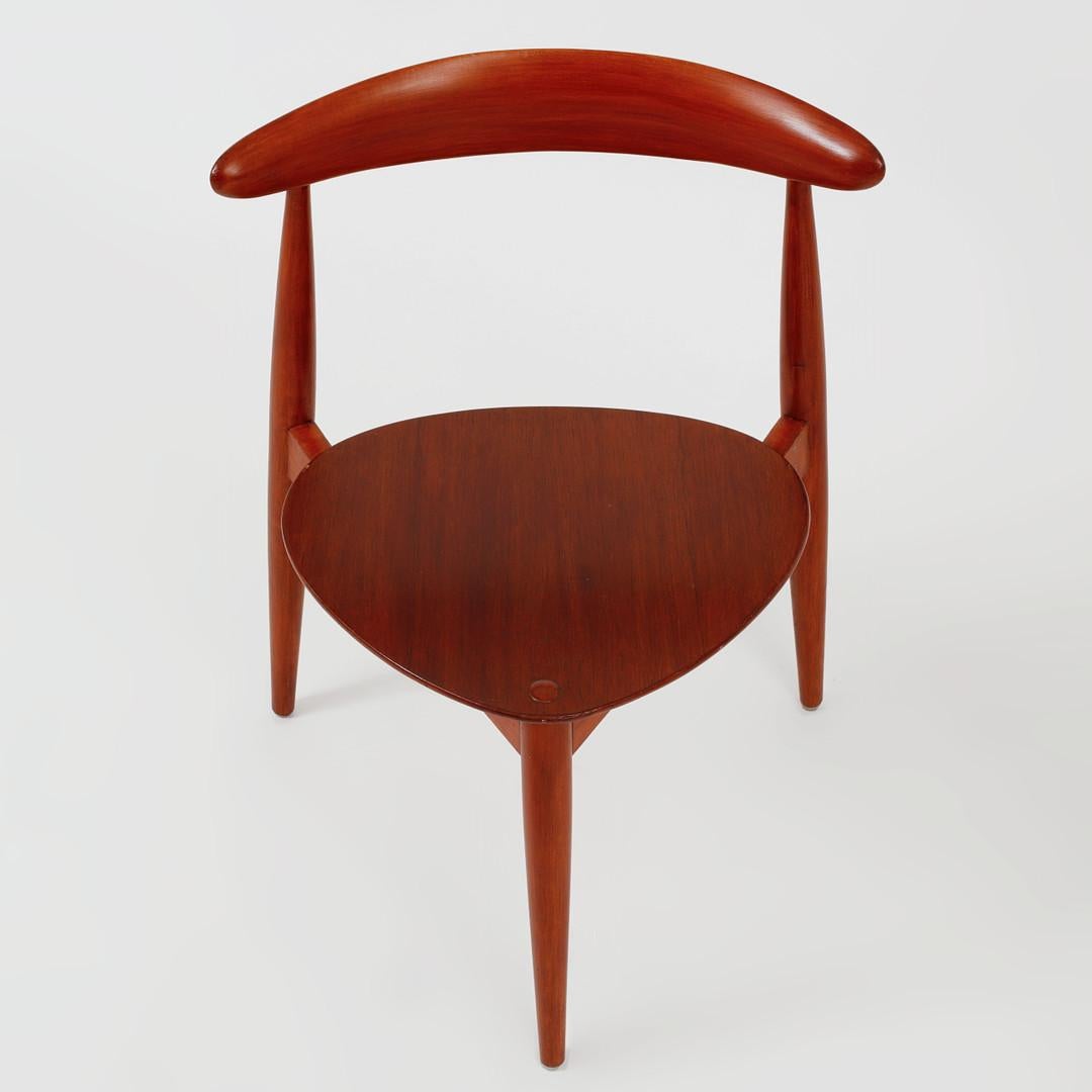 Scandinavian Modern Hans J. Wegner Chair FH 4103 Heart Chair For Sale